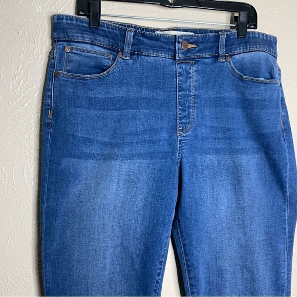 Soft Surroundings Supremely Soft Relaxed Straight Leg Jeans blue - Picture 3 of 13